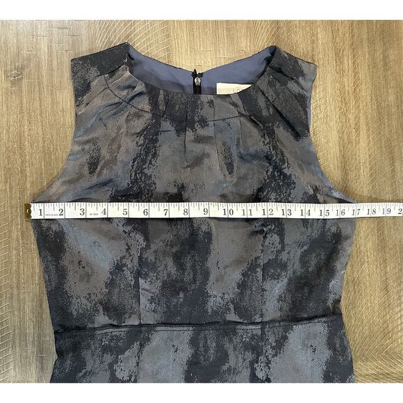 NWT LOFT Ann Taylor Women's Gray Watercolor Sleeveless Sheath Dress Size 4P NEW - Picture 8 of 13